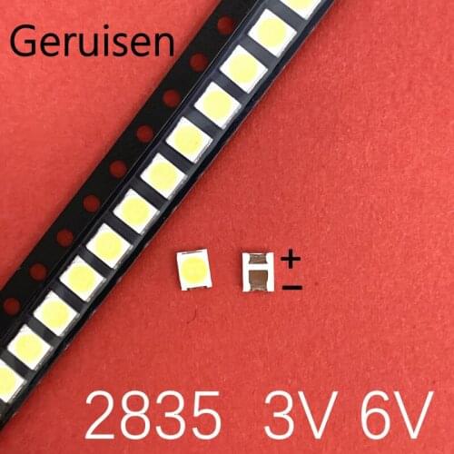 50-100PCS/Original LED 3528 2835 1210 Light Beads High Power 2W 6V 1W 3V Cool white For LED LCD TV Backlight Application