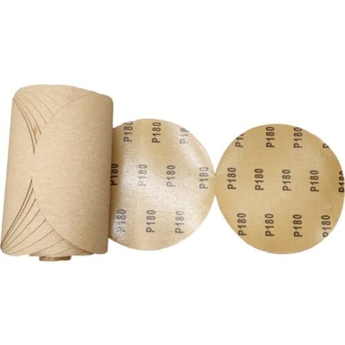 6Inch PSA Gold Sanding Discs Roll 180# Sticky Back Sandpaper Roll for Sander