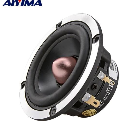 AIYIMA 1Pcs 3 Inch Midrange Sound Speaker 4 8 Ohm 30W Bullet Aluminum Ceramic Loudspeaker Car Modified Speaker For Car DSP DIY