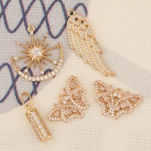 HAOSAW 2Pcs Jewelry Accessories/Choose/DIY Making/Jewelry Findings Components/Charms/Hand Made/Necklace & Earrings Pendants