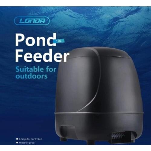 Automatic Fish Feeder Pet Timer Auto Food Dispenser for Aquarium Computer Controlled Koi Pond Feeding Machine 10L AC/DC