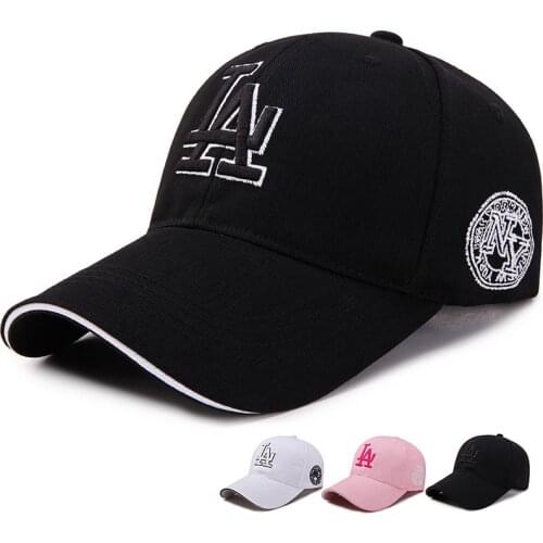 New Korean Fashion Letter LA Baseball Cap Unisex Embroidery Hip-Hop Hat Men And Women Outdoor Casual Adjustable Summer Shade Hat