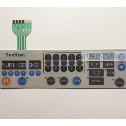 SEWING MACHINE PART SUNSTAR KM250A/250B/350/506/530/640 COMPUTER MACHINE OPERATION PANEL MEMBRANE CONTROL SWITCH STICKER PAPER