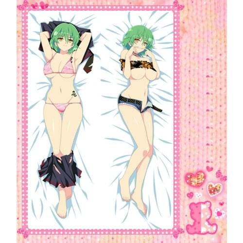 Anime Cartoon Senran Kagura Double-Sided Bolster Hugging Pillow Case Cover Pillowcase Peach Skin 2 Way / WT No.7016