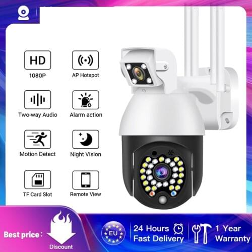 1080P Outdoor Wifi PTZ IP Camera 2MP Speed Dome Ip Camera Outdoor Security IP66 Waterproof Surveillance Ip Camera YCC365 App