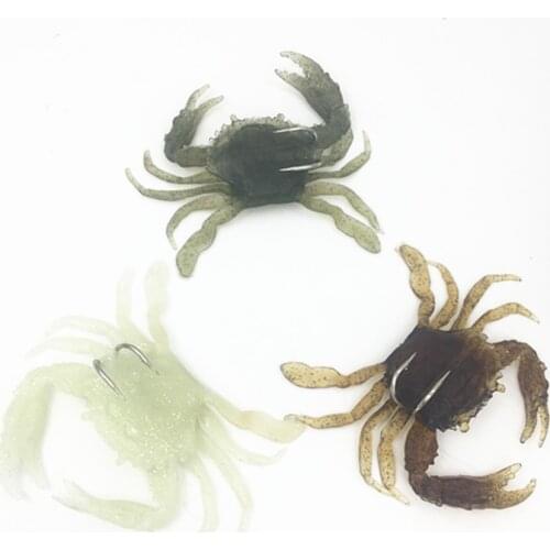 5Pcs*41g Sea Fishing Jigging Baits 3D Fishing Simulation Soft Crabs Bait Worm Lures Crankbaits Fishing Hooks Tackle Swimbait