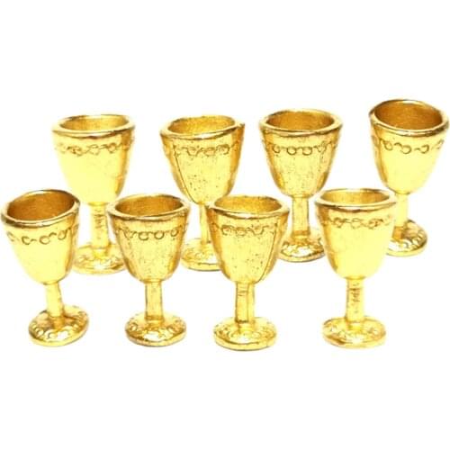 Pack of 8 1/12 Dollhouse Simulation Cup Goblet Kits Scale Kitchen Pub Decor