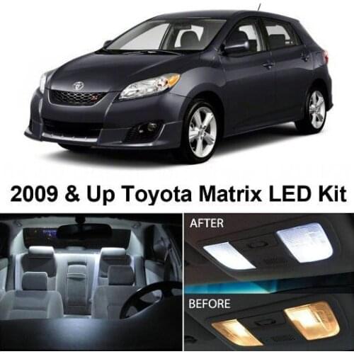 Free Shipping 4Pcs/Lot car-styling Xenon White Package Kit LED Interior Lights For Toyota Matrix 2009 & Up