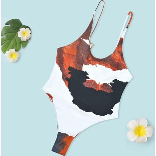 New Sexy Open Back Bikini 2021 Women Swimwear Biquinis Fashion Printed Summer Beachwear Womens Swimsuits maillot de bain femme