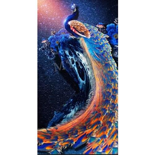 Peacock &Starry Sky home decor full drill resin 5D Diamond Painting mosaic Diamond Embroidery pattern Cross stitch wall sticker