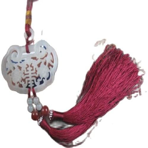China White Jade Brand Tassels Hanging On The Waist Hanfu Packet Fan Pendant