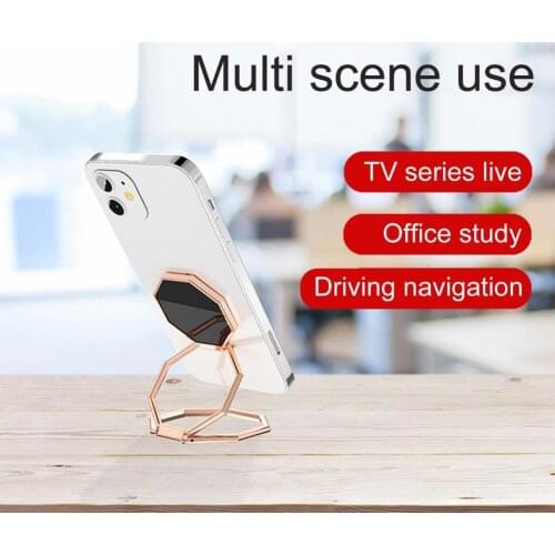 Folding stand mobile phone stand universal magnetic aluminum alloy double ring folding tablet stand