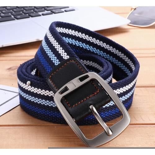 General Mens Womens Belts Young Students Pin Buckle Fabric Belt Casual Outdoor Jeans Comfortable Military Training Belts
