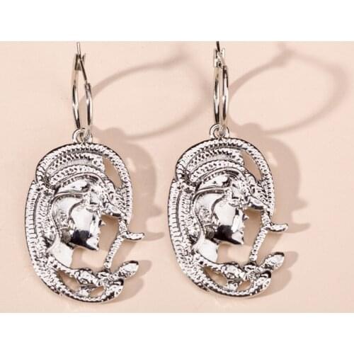 Snake Medusa Earring Gold Color unusual Dangle Earings For Women Vintage Personality Animal Female Fashion Jewelry Drop shipping