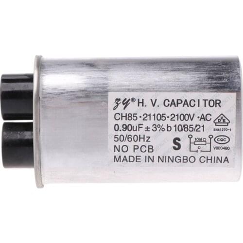 63HA AC 2100V Microwave Oven High Voltage HV Capacitor 0.90μF Replacement Universal