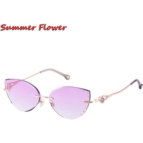 Summer Flower Womens Cat Eye Sunglasses