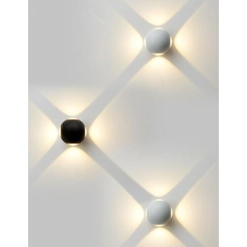 12W LED Outdoor Round Waterproof Wall Lamp Courtyard Garden Aisle Stairs Bedroom Living Room Decoration Daily Lighting LP48