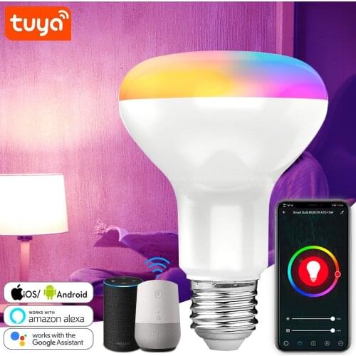 E27 Home Bulbs Smart Light 15W AC 85-265V Tuya Wifi Led Lamp Work With Alexa Google Home RGB White Warm White Decoration Bulb
