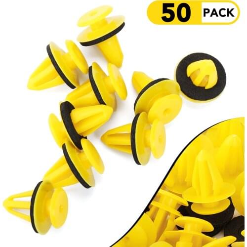 10mm Hole Universal Car Fastener Clips For vw golf 5 vw passat b6 renault clio solaris astra h mercedes w205 renault megane 2