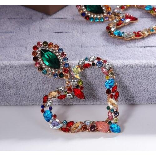 Vintage Big Hollow Heat Dangle Earrings For Women Gorgeous Lady Party Accessories Color Elegant Female Statement Earrings