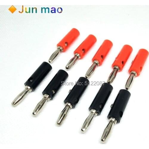 10pcs / lot 2016 Hot Banana Plug Plate 4mm Connector Plugs For Audio Video Speaker Lantern Head Banana Plug Lantern