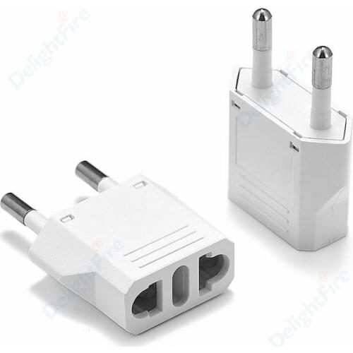 10pcs US To EU Plug Adapter Euro European EU Travel Adapter Plug Electrical Converter Power Charger Sockets