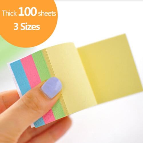 100 Sheets Sticky stationery notepad Basic Office bookmark Sticky notes Stickers in notebook Memo pad