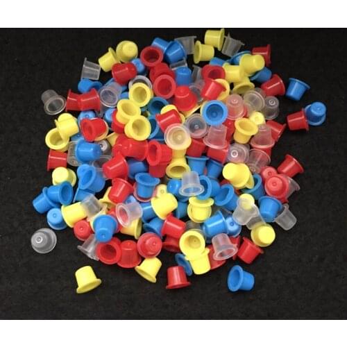 1000PCS 8MM Disposable Tattoo Pigments Cups Caps Permanent Makeup Ink Cups Medium Size Tattoo Equipment Accessory Supply