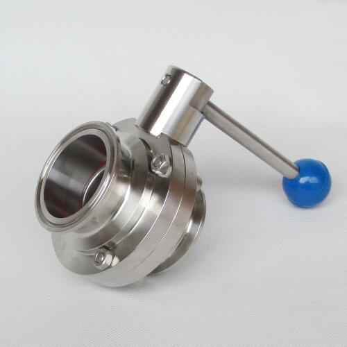 Light Weight) 2'' 304 Stainless Steel Tri Clamp Butterfly Valve - Pull Handle