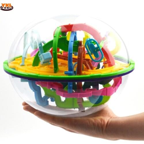 2019 299 Steps 3D Maze Ball Magical Intellect Puzzle Ball Toy Intelligence Challenge Games for Kids Balance Training Toy (S8