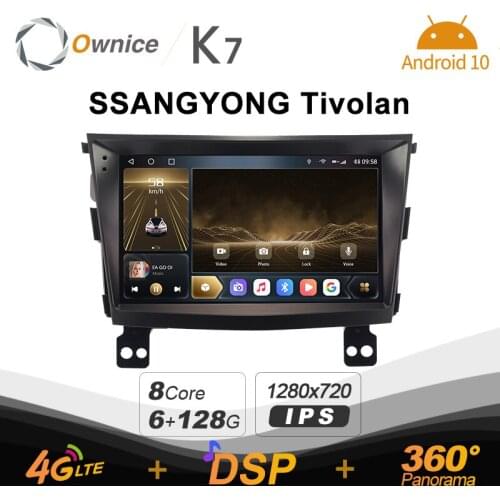 Ownice K7 2din Car Radio Android 10.0 Multimedia Car Video Player for Ssangyong Tivolan Octa 8 Core GPS Navigation 4G 5G WiFi