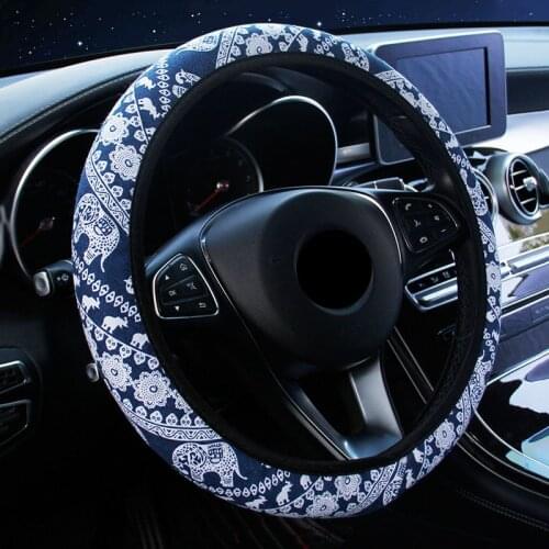 Steering Wheel Cover 38 Cm Microfiber Leather Universal Non-Slip Volante Esportivo Car Accessories Interior Volant Coprivolante