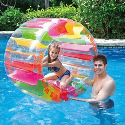Kids Giant Inflatable Colorful Rolling Wheel Swimming Pool Floating Roller River Lake Floats Raft for Summer Beach Outdoor Play
