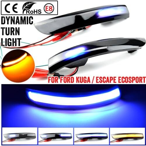 For Ford Kuga Escape C520 EcoSport 13-18 Focus 3 MK3 SE ST RS US Dynamic Turn Signal Light LED Side Mirror Sequential Indicator