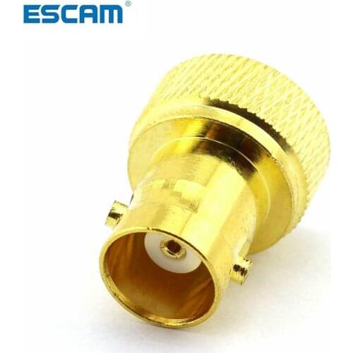 ESCAM BNC Female Jack To SMA Male Plug RF Connector Coaxial Converter Adapter Straight