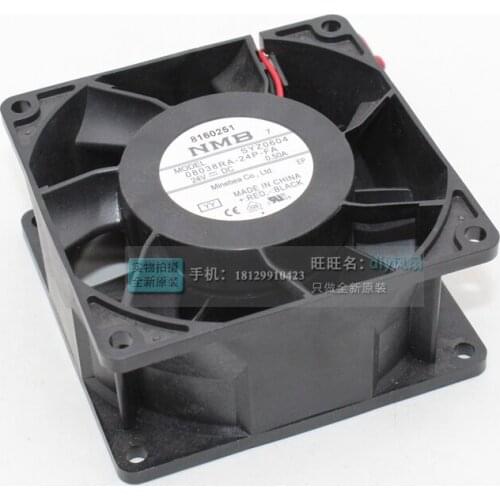 NMB-MAT 08038RA-24P-FA Server Cooling Fan DC 24V 0.50A 80x80x38mm 2-wire