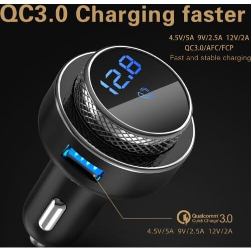 FM Transmitter for Car Fast Charger QC3.0 USB Charger Car Usb Quick Charge MP3 Audio Player Bluetooth 5.0 Handsfree Wireless Kit