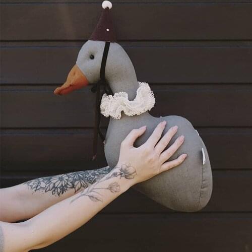 Duck Ornaments Toys Soothing Doll Stuffed Children Accompany Simple Multifunctional Grasp Home Nordic Style Decoration Cloth Toy