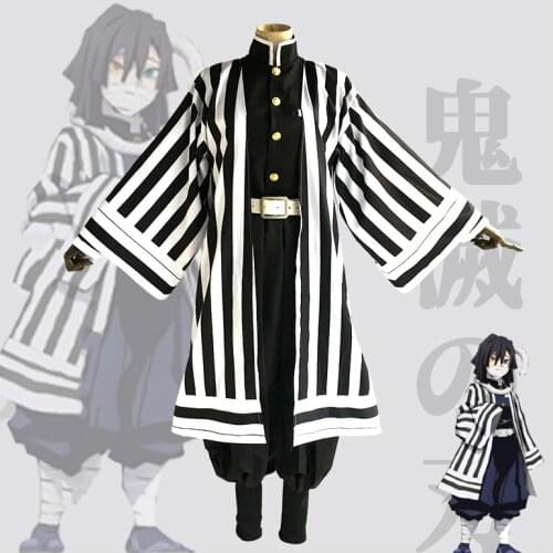 Anime Comic Demon Slayer Kimetsu no Yaiba Cosplay Costumes Iguro Obanai Cosplay Costume Uniforms Halloween Blade Of Demon