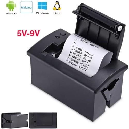 Mini 58mm Thermal POS Receipt Ticket Embedded Printer Machine Yazıcı Impressora Termica TTL RS232 For Arduino Android 5-9v 2A