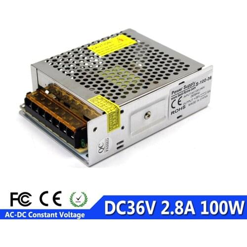Single Output Switching power supply DC 36V 2.8A 100W Driver 110V 220V AC to DC SMPS for CCTV Camera 3D Printer Motor CNC AV DV