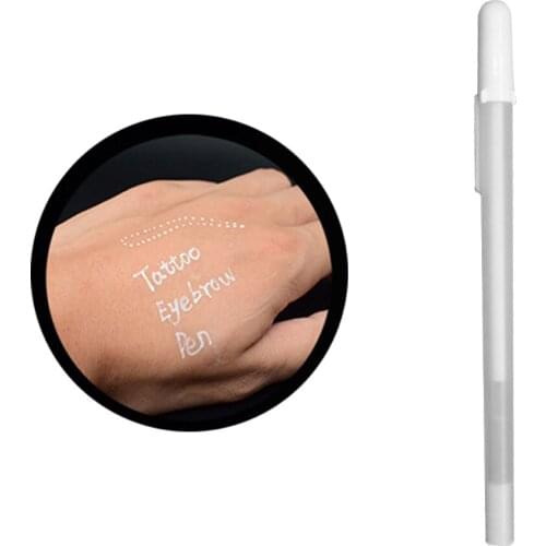 Korean Style Independent Packaging White Skin Marker for Tattoo Eyebrow Make Up Micrometer Measurement Tool Design