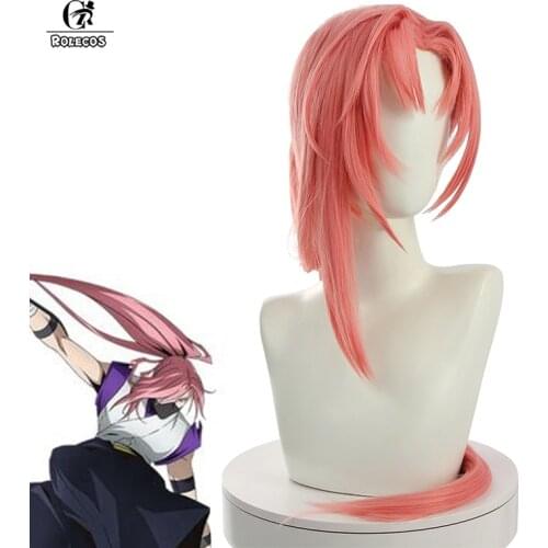 ROLECOS SK8 Kaoru Sakurayashiki Cosplay Wig Anime SK8 the Infinity Cherry Blossom Pink Headwear Wig Cosplay Synthetic Hair