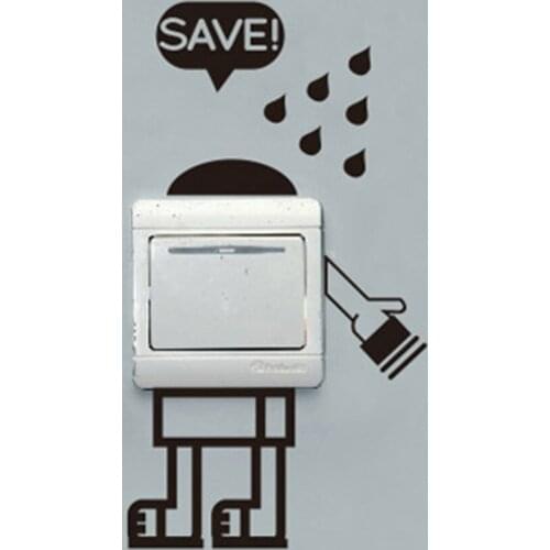 Cartoon ropot Decal Removable Vinyl Mural Poster For Living Room Kids Room Waterproof Wall Art Decal