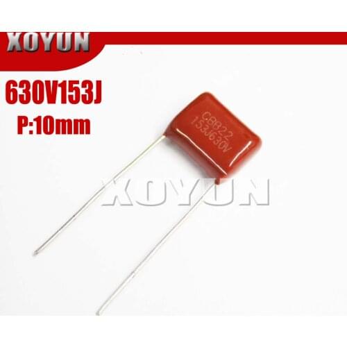 10PCS 630V153J 153J630V Pitch 10MM 630V 153J 15NF CBB Polypropylene film capacitor