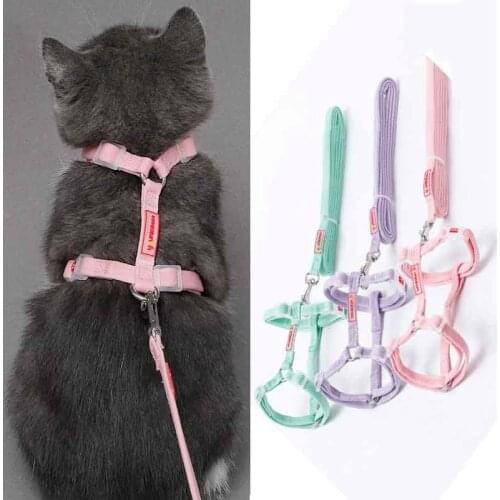 Leash For Chihuahua Katten Riem Cats Products For Pets Cat Harness And Leash Set Adjustable Walking Leads Vest Rope For Walking