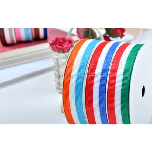 PPCrafts DIY 3/8"(9mm) 100yards Grosgrain Ribbon Printed Swiss Scotland Stripe ~high quality Free Shipping