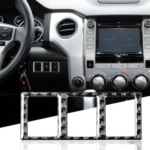 Sturdy Light Driving Mode Switch Panel Trim Carbon Fiber Panel Trim Cover Heat-resistant