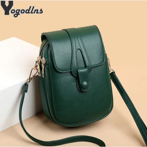 Simple Design PU Leather Mini Crossbody Shoulder Bags for Women Spring Retro Branded Handbags and Purses Ladies Mobile Phone sac