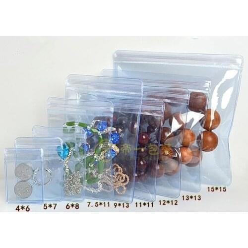 4*6cm Clear PVC Zip Lock Anti-oxidation Jade Plastic Packing Pouch Jewelry Earrings Ziplock Anti-tarnish Bag For Event 100Pcs